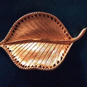 Vintage BSK lily pad brooch 1950s